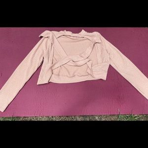 Open back top and skirt set